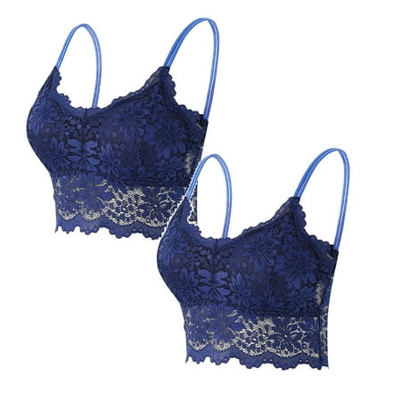 2 Pack Women Plus Size Vest Womens Sports Bras Pack Crop Wire Bra Lingerie Sports Bra Pack V Neck Underwear Women Bras plus Size Front Close Lingerie Without Chest Pad Comfort Bras for Women S3XL
