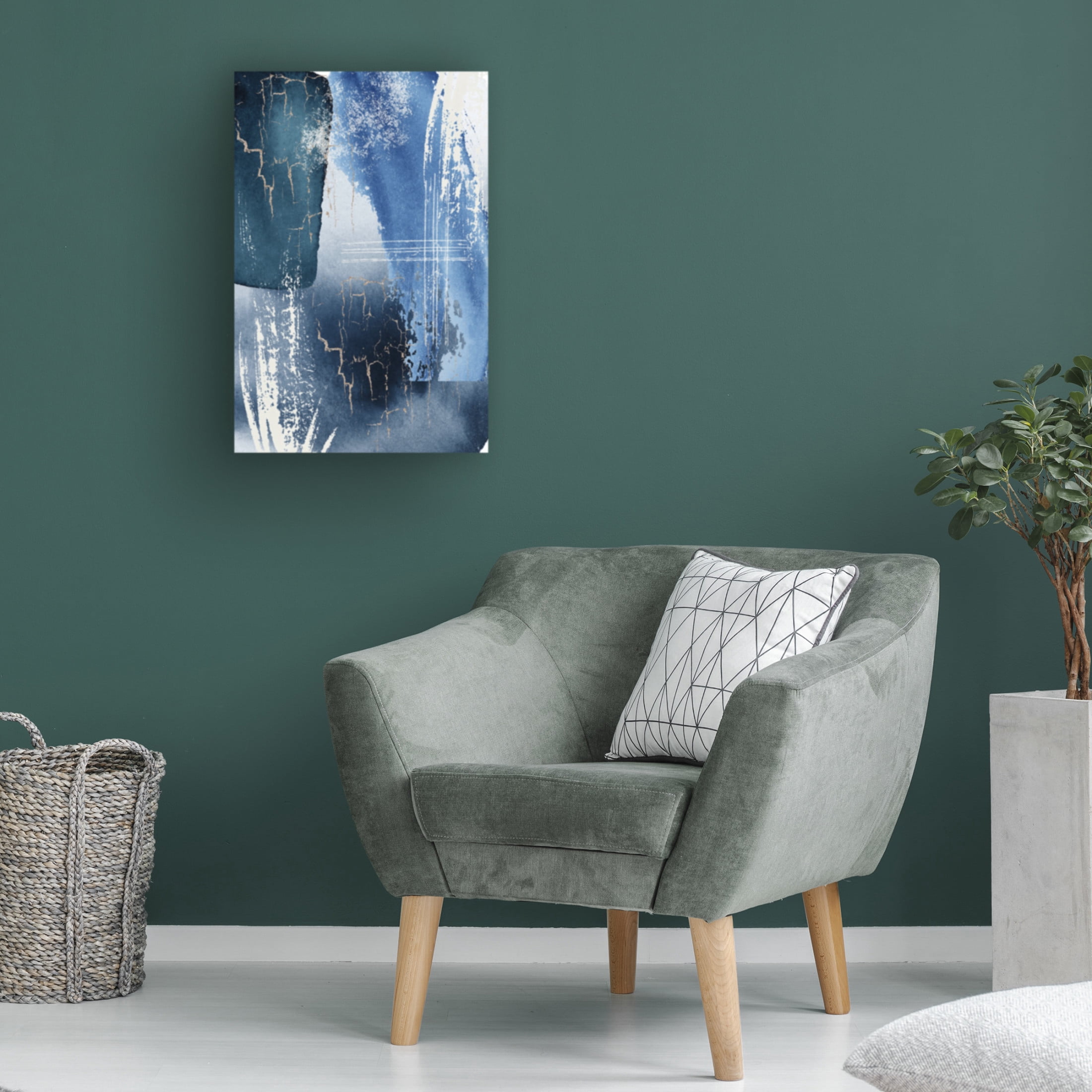 Trademark Fine Art Sally Ann Moss Blue Lagoon 1 Canvas Wall Art