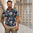 thumbnail image 6 of Aplkyhs Tropical Floral Matching Golf Shirts for Couple Mens Hawaiian Shirt Suitable for Outdoor Sports Mens Shirts Casual Soft and Comfortable Quick Dry Breathable Fabric, 6 of 6