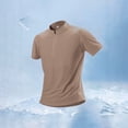 thumbnail image 2 of SAWOBUUN Men's Short Sleeve Quarter Zip Athletic Shirt Quick Dry Breathable Mock Neck Texture Top Lightweight Running Gym Tee, 2 of 7