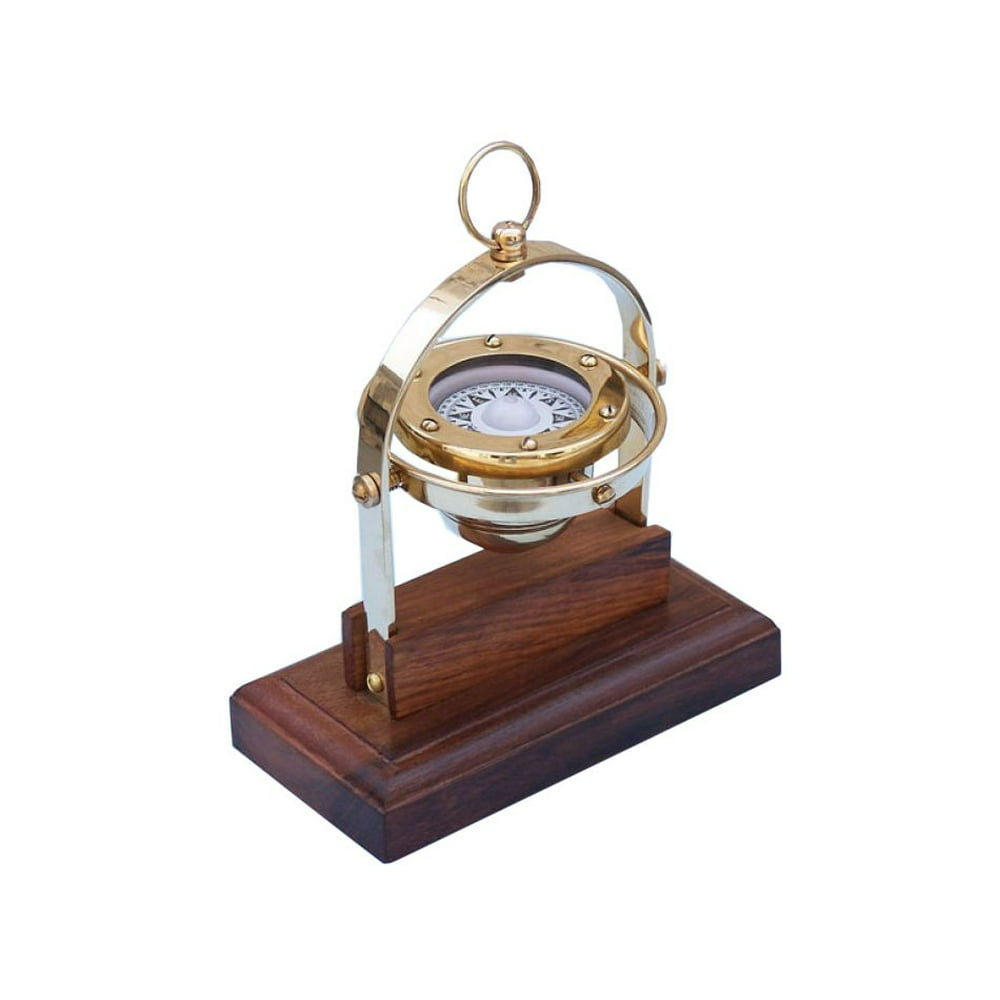 Executive Desk Gimble Compass 8" Brass Compass Nautical Gift Desk