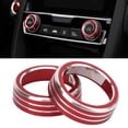 thumbnail image 4 of Climate Control Knob Ring, Air Conditioning Button Trim Aluminum Alloy 2PCS Glossy Antirust  For Decor, 4 of 8