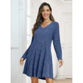thumbnail image 6 of Plus Size Sweater Dresses for Women 5XL, VEPKUL Casual Sweater Dresses Long Sleeve V Neck Fall Winter Dress Tunic Dress with Pockets, 6 of 9