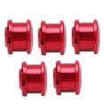 thumbnail image 2 of Juego de 5 tornillos y tuercas para platos de una sola cadena para bicicletas de montaña, de aleación de aluminio rojo, 2 of 8