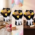 thumbnail image 4 of Graduation Gift Bear Flower Bouquet Set, Yellow Star with Mini Plush Graduation Bear, Greeting Card and Gift Box (Black), 4 of 6