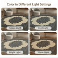 thumbnail image 7 of ODIKA 9'x12' Washable Area Rug Low Pile, Flatwoven, Distressed Border Faded Interlocking Motifs Abstract Vintage Refined Structured for Great Room, Indoor Concept, Large Living, 7 of 7
