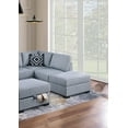 thumbnail image 3 of Lisonu 3-Piece Reversible Sectional Sofa, Gray Boucle L-Shaped Couch with Storage Ottoman, Armrest Shelf and Pillows for Living Room, 3 of 10