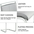 thumbnail image 4 of Sumdeal 5-Piece Modern Dining and Chair Set features a glass dining table paired with four PU leather chairs. This space-saving set is suitable for dining rooms, living rooms, and offices., 4 of 5