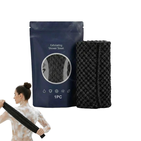 Silver Towel, Exfoliating Shower Towel, Deeply Removes Dead Skin and Keratin, Exfoliating Washcloth for Men, Woman, Lightweight and Portable Design