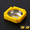 Yellow, variant on 3 PCS Stainless Steel Ashtray, Flame Retardant Material,Ultralight, Portable, Square, Yellow