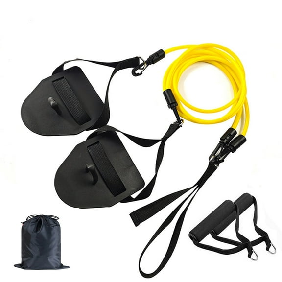 Swimming Training Belt Resistance Band Arm Training Pull Rope with Hand Paddle