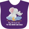 thumbnail image 3 of Inktastic My Titi Loves Me to the Moon and Back Elephant Family Boys or Girls Baby Bib, 3 of 4