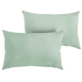 thumbnail image 2 of Sunbrella  Canvas Spa Blue Indoor/Outdoor Knife Edge Pillow (Set of 2) 13 in L x 20 in W, 2 of 5
