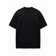 thumbnail image 4 of Men's Oversized Black T-Shirt with "Blessed" Graphic Tee, 4 of 8