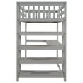 thumbnail image 6 of CoSoTower Twin Size Loft Bed With Storage Shelves And Under-Bed Desk, Gray, 6 of 9