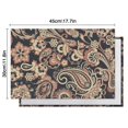 thumbnail image 5 of Artistic Paisley Placemats Set of 6, Flax Linen Table Mats with Heat Resistant Wrinkle Free Finish and Colorful Vintage Bohemian Floral Mandala Designs, 5 of 5