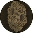 thumbnail image 1 of Ahgly Company Machine Washable Indoor Round Transitional Red Brown Area Rugs, 6' Round, 1 of 7