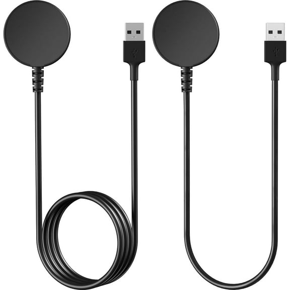 Comvin 2-Pack for Samsung Galaxy Watch Charger, USB Fast Watch Charger Compatible With Samsung Galaxy Watch 8/8 Classic/7/6/6 Classic/ 5/5 Pro/4/4 Classic, 3.3ft 1.0ft