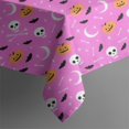 thumbnail image 5 of Pink Halloween Pattern Square Tablecloth,Waterproof Square Table Cover,Wipeable Spillproof Washable Table Cover for Home Kitchen Party Decor 60"x60"(152x152cm), 5 of 6