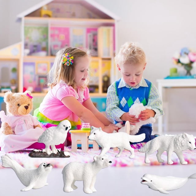 Figuras de modelos de aprendizaje de animales, 6 piezas de mini figuras de animales, mini figuras de animales, juego de figuras de animales marinos del océano, confiabilidad excepcional