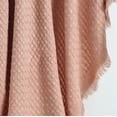 thumbnail image 2 of CREVENT Farmhouse Waffle Knit Throw Blanket for Couch Sofa Chair Bed Home Decoration, Soft Warm Cozy Light Weight for Spring Summer Fall (50''X60'' Coral Pink), 2 of 4