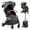 Gray, variant on Costway Lightweight Baby Stroller with One-Hand Folding, Extendable Canopy, Storage Baske Black