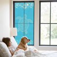 thumbnail image 2 of Turtle Sea Blue Window Privacy Film Lines WaterColor Turtle Mottled Pattern Decorative Glass Window Film UV Blocking Static Cling Non-Adhesive Sticker Covering for Home Door 23.6 x 59 inches, 2 of 8