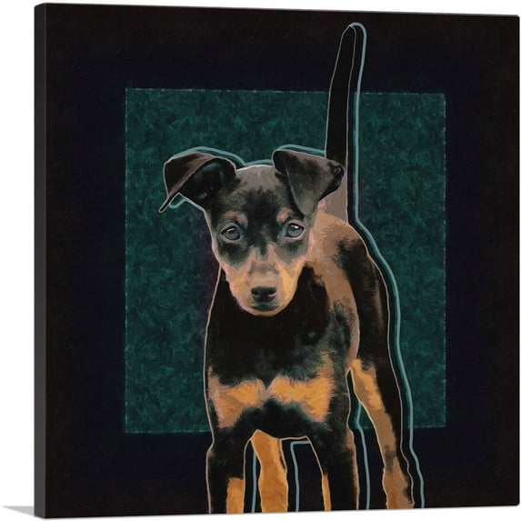 ARTCANVAS Miniature Pinscher Dog Breed Canvas Art Print - Size: 26" x 26" (0.75" Deep)