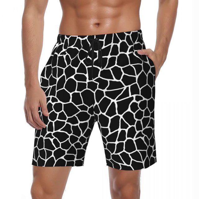Bathing Suit Giraffe Board Shorts Summer Animal Print Board Short Pants Men Printed Running Surf Breathable Swim Trunks