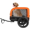 thumbnail image 1 of Remolque para bicicleta para perros Sepnine, 30 kg de capacidad, plegable, naranja, 1 of 6