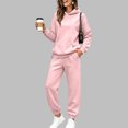 thumbnail image 2 of Stralyhd Womens 2 Piece Lounge Sets Fleece Baggy Hooded Sweatshirt and Joggers Sweatsuits Casual Trendy Fall Matching Outfits Pink M, 2 of 6