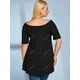thumbnail image 3 of Tallo de talla grande torcido una línea de túnica de línea Rosegal Camisetas tallas grandes, 3 of 5