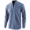 thumbnail image 2 of Fesfesfes Long Sleeve Shirt Mens New Style Tie Long Sleeve Top Middle Age Costume Blouse Top Under $10, 2 of 3