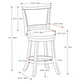 thumbnail image 3 of CorLiving Wesley Dark Brown Swivel Indoor Bar Stools Set of 2 with Black Faux Leather Back and Seat, 3 of 9