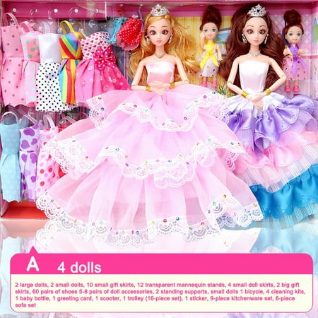 Barbies Gift Box Doll Set Princess Children Girl Toy for School Gift ...