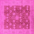 thumbnail image 1 of Ahgly Company Indoor Square Oriental Pink Industrial Area Rugs, 4' Square, 1 of 4