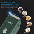 thumbnail image 2 of Professional Household Waterproof Low Noise Pet Hair Clippers Electric USB Rechargeable Painless Grooming Tools Hair Grooming Trimmer for Small Medium Dog Cat AP005 Green, 2 of 3