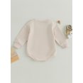 thumbnail image 4 of Wassery Baby Girls Sweatshirt Romper Solid Color Long Sleeve Jumpsuit Bodysuits with One Kangaroo Pocket 6M 12M 18M 24M Infant Fall Clothes, 4 of 9