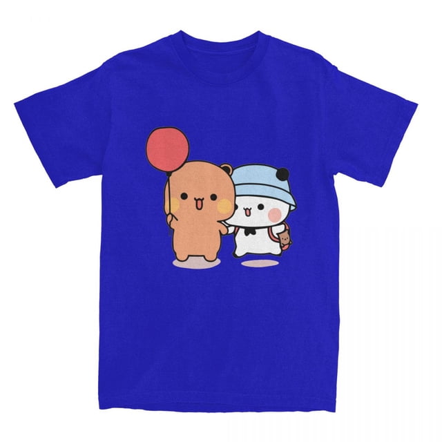 Camiseta de dibujos animados Bubu Dudu Balloon para hombres y mujeres ropa informal Kawaii Bear Panda Stuff cuello redondo algodón Tops de verano talla grande
