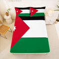 thumbnail image 5 of Manfei Jordan Flag Bed Sheets,Patriotic Theme Art Full Size Sheets,Black White Green,4-Piece,1 Flat Sheet, 1 Fitted Sheet and 2 Pillowcases, 5 of 6