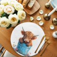 thumbnail image 2 of Round Placemats Yak Flowers 15 inch Set of 2 Table Mats for Dining Table Oil Painting Heat Resistant Non-Slip Kitchen & Home Decorative Place Mat Set, 2 of 8