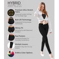 thumbnail image 4 of Hybrid & Company Jeans en Denim Extensible pour Femmes P37375SK Noir 11, 4 of 4