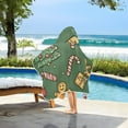 thumbnail image 3 of Yayeee Kids Hooded Towels Toddler Soft Absorbent Beach Bathing Wrap 50" x 23.5", Yellow Christmas Gingerbread, 3 of 5
