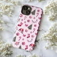 thumbnail image 5 of Pink Christmas Pattern Phone Case with Santa Hats, Candy Canes, Christmas Trees, Gifts & Stockings, Festive Holiday Protective Cover for iPhone 16 15 14 13 12 11 Pro Max Mini, 5 of 6