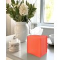 thumbnail image 2 of Leather Tissue Box Cover Square - Tissue Holder Aesthetic PU Leather Tissue Box Holder Decorative for Bathroom, Home Office Decor, 2 of 6