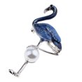 thumbnail image 1 of Broche Pin Imperdible de Pájaro Flamenco con Perla Joyería Elegante para Mujer (Rojo / Azul / Púrpura) Hugo Pin de broche del pájaro del flamenco, 1 of 9