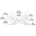 thumbnail image 4 of CRL GRF2VBS Brushed Stainless Double Arm 'V' Wall/Fin Mounted Fitting, 4 of 6