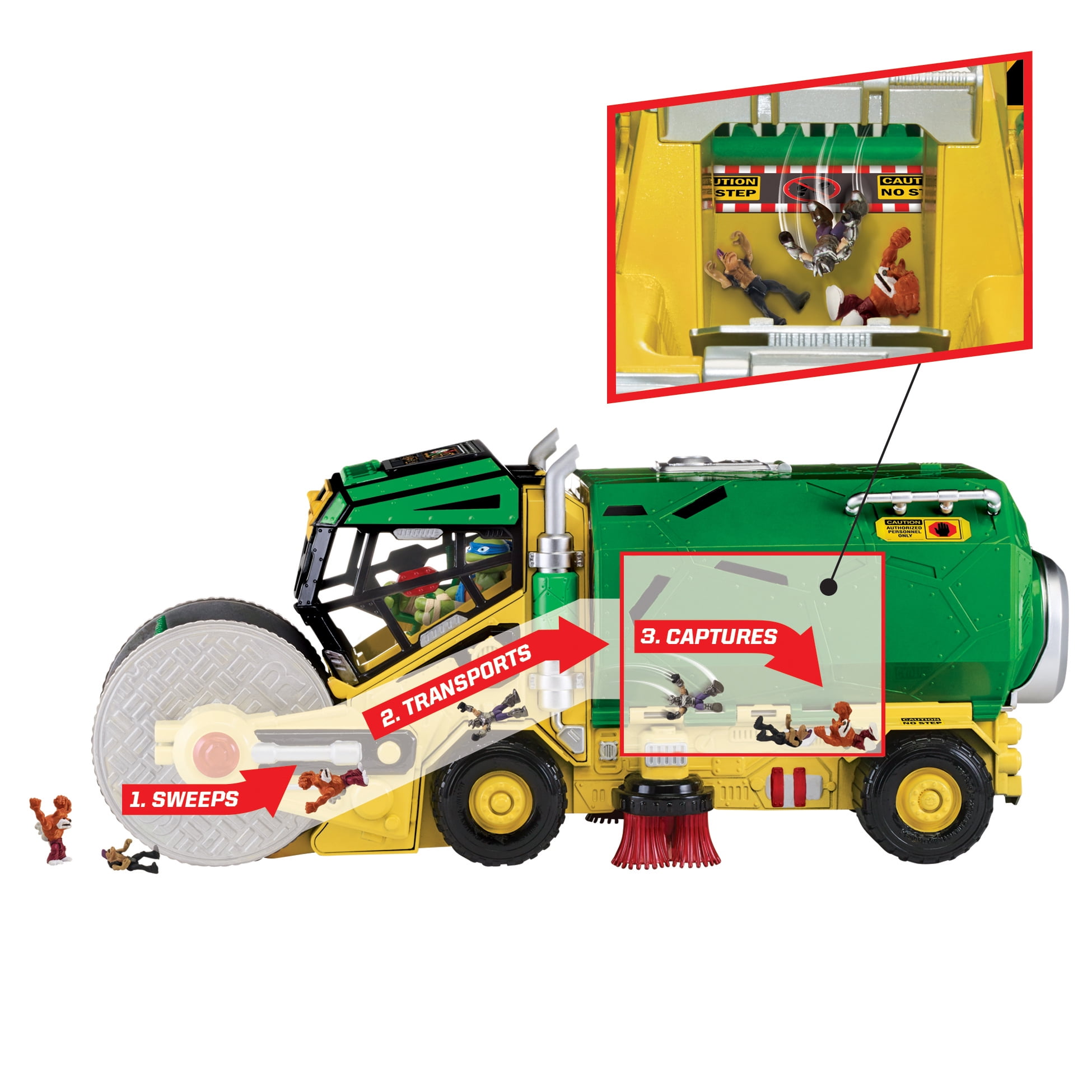 teenage mutant ninja turtles micro mutant sweeper ops deluxe vehicle to playset