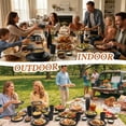thumbnail image 4 of Homienly Plates and Bowls Sets, 40-Piece Modern Wheat Straw Dinnerware Sets for 8 Unbreakable Kitchen Dinner Set Microwave and Dishwasher Safe Dishes Set for Apartment, Party, Outdoor, RV (Black), 4 of 10