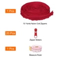 thumbnail image 3 of Uxcell #5 10 Yards Bulk Nylon Coil Zipper by the Yards with 20 Pcs Zipper Sliders and Ruler for Sewing Bright Red, 3 of 6